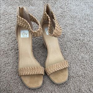 Dolce Vita Woven Strap Sandals in Beige